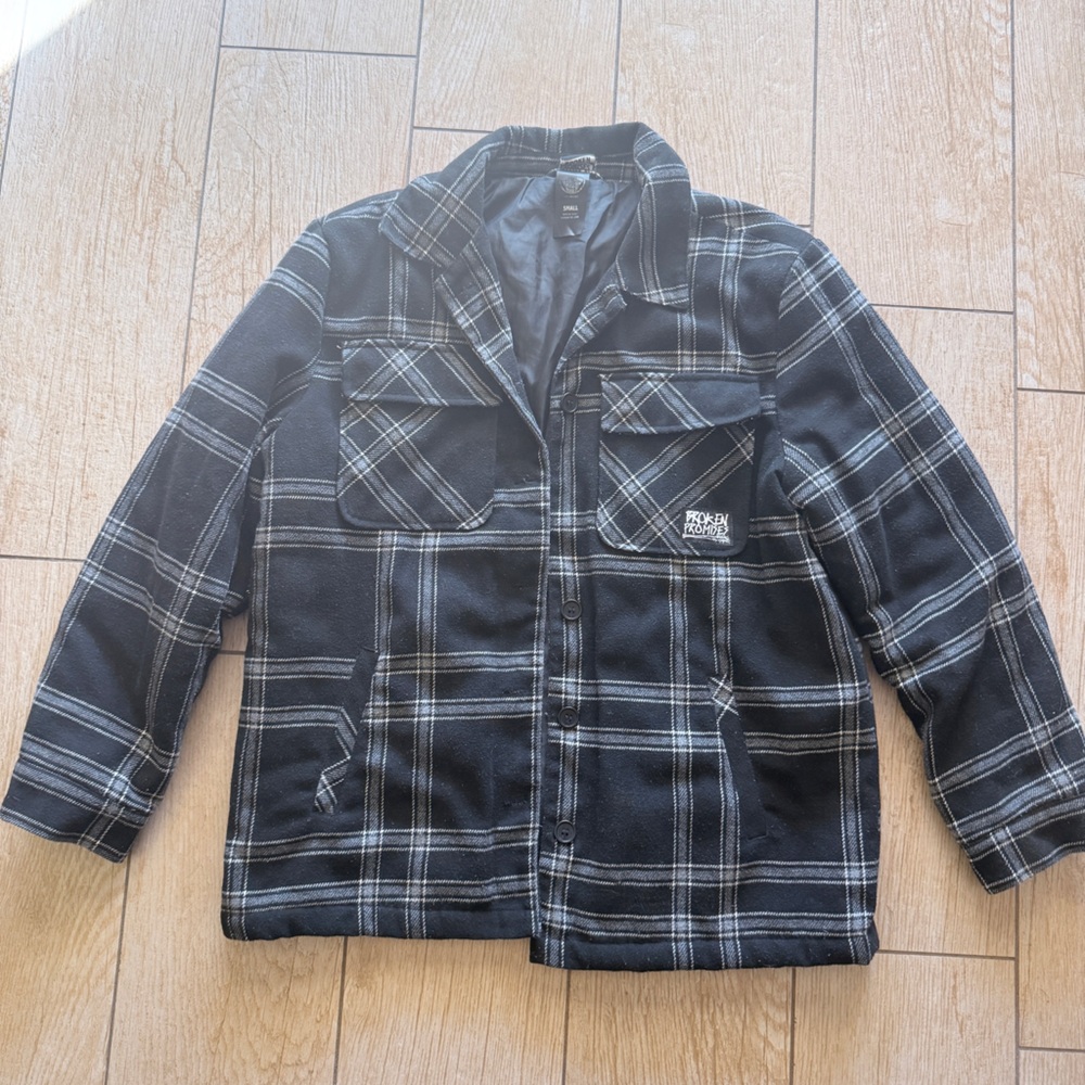Broken Promises Black Plaid Men's/ Women’s  Jacket